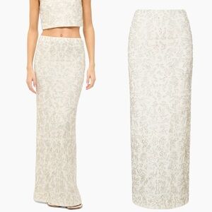 STAUD | NWT! Barletta Beaded Maxi Skirt